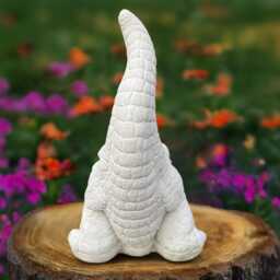 White Dragon Statue Concrete Figure Stone Sculpture Outdoor Ornament Gothic Decor Dragon Lover Gift Yard Art - thumbnail 4