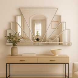 Art Deco Over Mantle Wall Mirror - thumbnail 2
