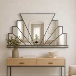 Art Deco Over Mantle Wall Mirror - thumbnail 3