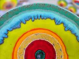 Handmade Pottery Art Plate - Large Spring Ceramic Wall Decor, Sculptural Home Accent