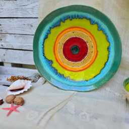Handmade Pottery Art Plate - Large Spring Ceramic Wall Decor, Sculptural Home Accent - thumbnail 3