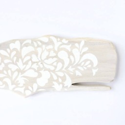 Whale Home Decor, White Floral, Stained Wooden Silhouette, Minimal Scandinavian Wall Art, Folk, Boho, Nautical, Gift W173 Modern - thumbnail 2