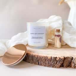 Happy 80Th Birthday Scented Candle With Lid Suitable All Ages Gift For Her 30Th 40Th 50Th 60Th 70Th 90Th Mum Colleague Friend - thumbnail 3