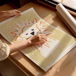 Lion Nursery Art Print Pale Yellow Safari Animal Decor - thumbnail 2