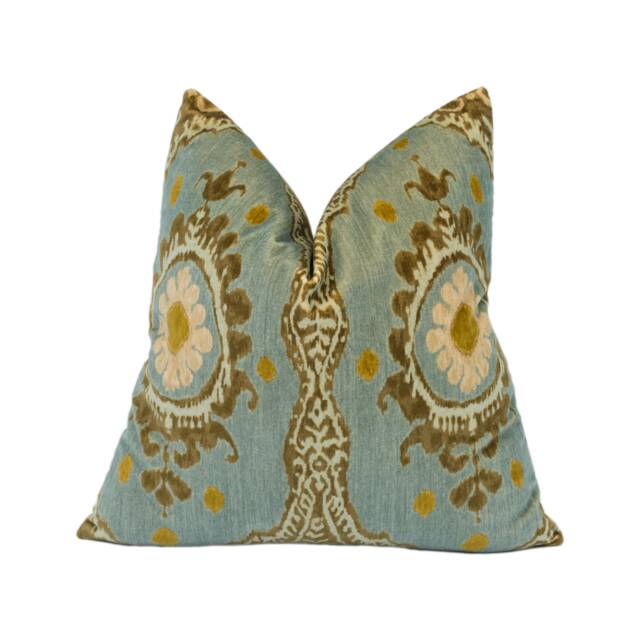 Lewis & Wood - Nikita Marina Stunning Velvet Cushion Cover Handmade Throw Pillow Designer Moroccan Style Home D??cor - image 1