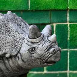 Concrete Dinosaur Statue Stone Figurine Cement Jurassic Sculpture Outdoor Garden Ornament Front Doot Decor Triceratops Lover Gift - thumbnail 3