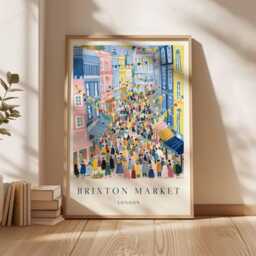 Brixton Market Travel Poster South London Street Art Print - thumbnail 2