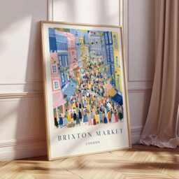 Brixton Market Travel Poster South London Street Art Print - thumbnail 3