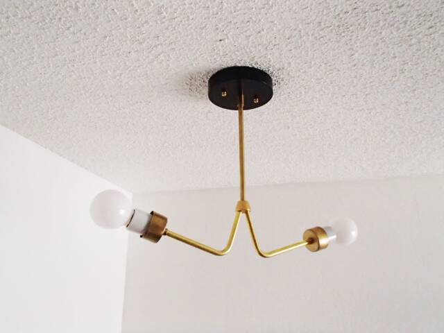 Modern Flush Mount - Anchor Twin Arm Minimalist Bedroom Lighting Entryway Living Room Ul Listed - image 1