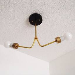 Modern Flush Mount - Anchor Twin Arm Minimalist Bedroom Lighting Entryway Living Room Ul Listed - thumbnail 2