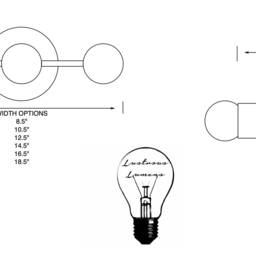 Brontes 3 Light Mid Century Modern Bathroom Hallway Vanity Sconce - thumbnail 4