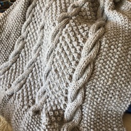 Bobbles & Cables Alpaca Knit Throw - thumbnail 3