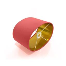 New Luxury High Quality Blush Pink 31 Cotton Fabric Lamp Shade Oval Shape Oval Metallic Lining - thumbnail 3