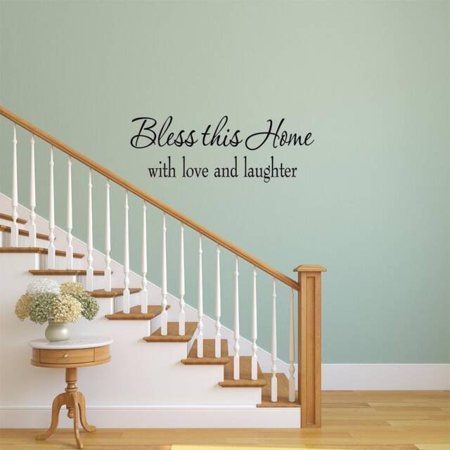 Bless This Home With Love & Laughter Wall Decal Family Art Vwaq-306 - image 1