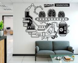 Human Resources Wall Decal Office Decor, Business Process - thumbnail 1