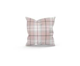 Handmade Blush Pink Tartan Cushion, Country Check Home Decor - thumbnail 1