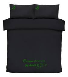 Black Everyone Deserves A Chance To Fly Wicked Bedding Duvet Set Double King Witch
