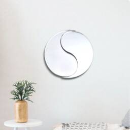 Yin & Yang Acrylic Mirror Wall Art - Many Size, Colour Options - Bespoke Items Made - thumbnail 2