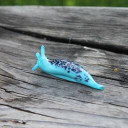 Spotted Slug Glass Sculpture Glass Slug Lampwork Glass Animals Handcrafted Snail - thumbnail 2