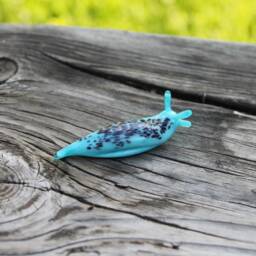 Spotted Slug Glass Sculpture Glass Slug Lampwork Glass Animals Handcrafted Snail - thumbnail 3