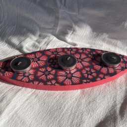 Oval Candle Holder For 3 Tea Lights - thumbnail 3