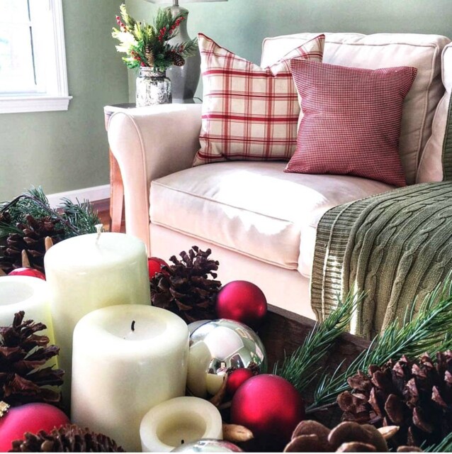2 Patterns Holiday Pillow Cover.christmas Slipcover.plaid.ivory.red.cream.farmhouse.christmas Decor.farmhouse .toss Pillow.throw Pillows - image 1