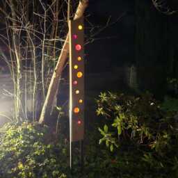 Garden Sculpture Made Of Wood & Glass - thumbnail 4
