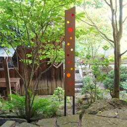 Garden Sculpture Made Of Wood & Glass - thumbnail 2