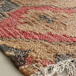 Handwoven Hemp-Cotton Kilim Rug, Turkish Oriental Style, 5x8 - thumbnail 4