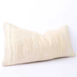Handwoven Kilim Lumbar Pillow Cover Turkish Bohemian Cushion - 12x24 - thumbnail 3