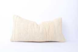 Handwoven Kilim Lumbar Pillow Cover Turkish Bohemian Cushion - 12x24 - thumbnail 1