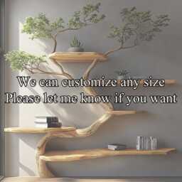Handcrafted Tree Corner Bookcase Natural Wood Floating Bookshelf Rustic Branch Shelving Unit Organic Wall Mount Shelf - thumbnail 3