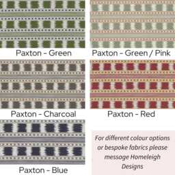 Handmade Checkered Stripe Ottoman Footstool James Hare Paxton Pink Green Fabric With Turned Wooden Legs - thumbnail 3
