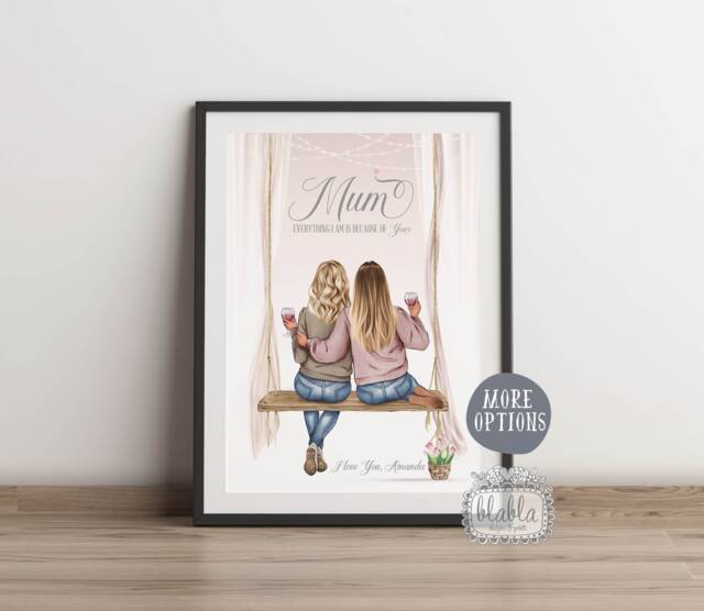 Mother's Day Gift, Gift For Mum, Mother, Personalised Mothers Mom, Family Print - image 1