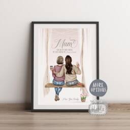 Mother's Day Gift, Gift For Mum, Mother, Personalised Mothers Mom, Family Print - thumbnail 2