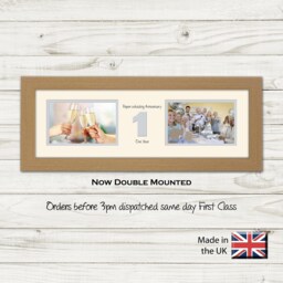 "1st Photo Frame Anniversary Paper Wedding Special Gift Two Box 6""x4" - thumbnail 1