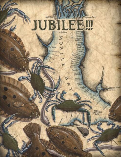 "Jubilee Art Print, Mobile Bay 11"" X 14" - image 1