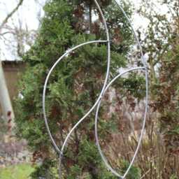 "Abstract Modern Large Steel Metal Sculpture Artist Unique ""Teardrop"" " - thumbnail 2