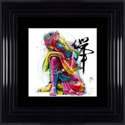 Patrice Murciano Wall Art - Buddha Framed Print With Border - 55cm X 55cm Choice Of Frame Colour - thumbnail 2