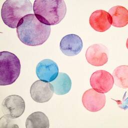 Wall Decals Watercolor Circles, Shades Of Grey, Tile Decals, Furniture Hand-Painted Dot Home D??cor - thumbnail 4