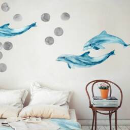 Wall Decals Watercolor Circles, Shades Of Grey, Tile Decals, Furniture Hand-Painted Dot Home D??cor - thumbnail 3