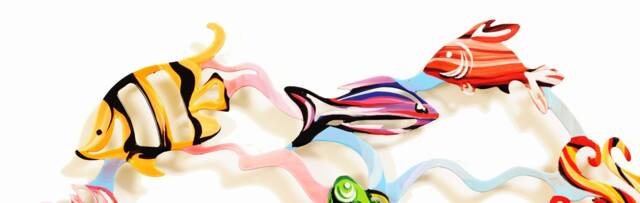 Nature-Inspired Charm Fish Metal Wall Sculpture - image 1