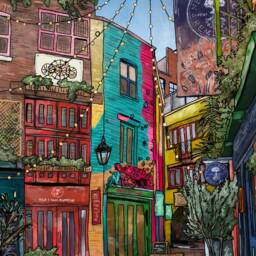 Seven Dials, Neal's Yard, London Greeting Card/Art Print - thumbnail 2