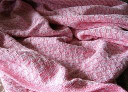 Handwoven Baby Blanket - Rose Pink - thumbnail 1