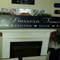 Personalized Family Name Sign Extra Large Horizontal Wall Hanging Distressed Wood Rustic Primitive Decor Anniversary Wedding Gift Heart - thumbnail 4