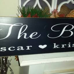 Personalized Family Name Sign Extra Large Horizontal Wall Hanging Distressed Wood Rustic Primitive Decor Anniversary Wedding Gift Heart - thumbnail 2