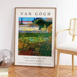 Van Gogh Exhibition Poster, Garden in Bloom - Arles, Art Print, Floral Wall Art, Gift, A1/A2/A3/A4 - thumbnail 3