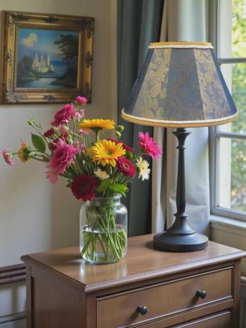 Aqua Blue Paisley Fabric Lampshade Handmade in The UK For Table & Floor Standard Lamp Shades, Ceiling Lights, Clip On Wall Lights - image 1