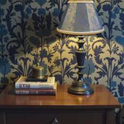Aqua Blue Paisley Fabric Lampshade Handmade in The UK For Table & Floor Standard Lamp Shades, Ceiling Lights, Clip On Wall Lights - thumbnail 3