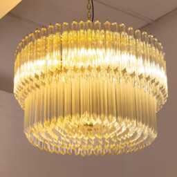 Vintage Murano Glass Chandelier Italian Pendant Lighting - Large ??90 cm